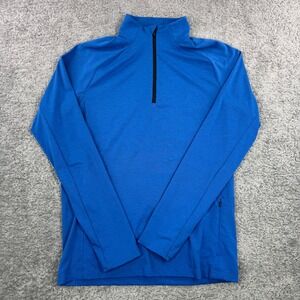 REI Co-op Mens Small Blue Quarter Zip Pullover Long Sleeve Hiking Shirt 176210
